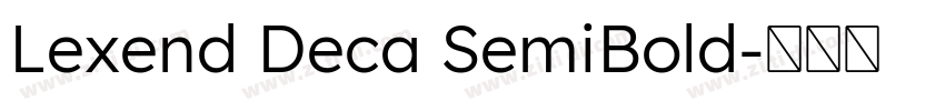 Lexend Deca SemiBold字体转换